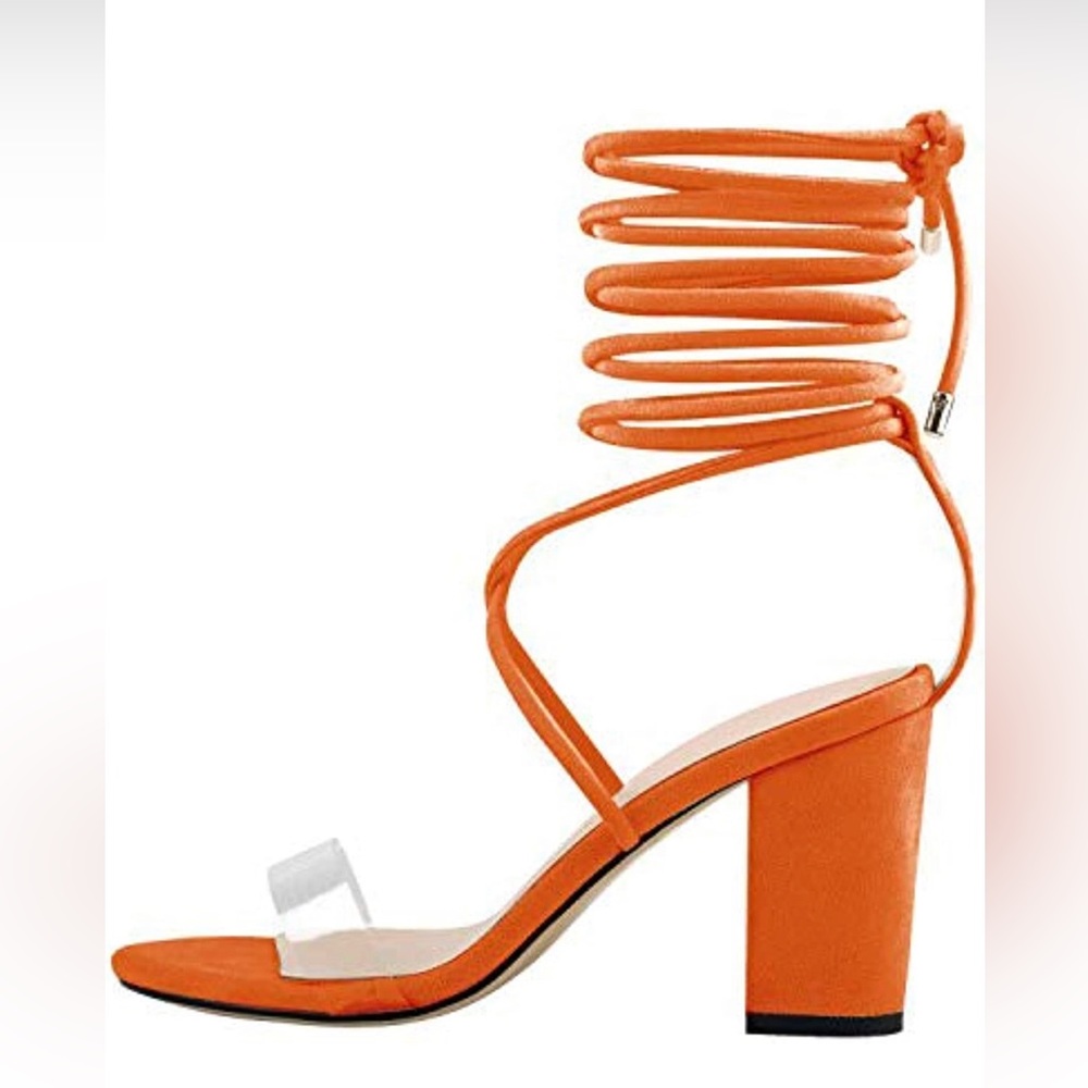 Women's Lace Up Chunky Low Heel Gladiator Sandals